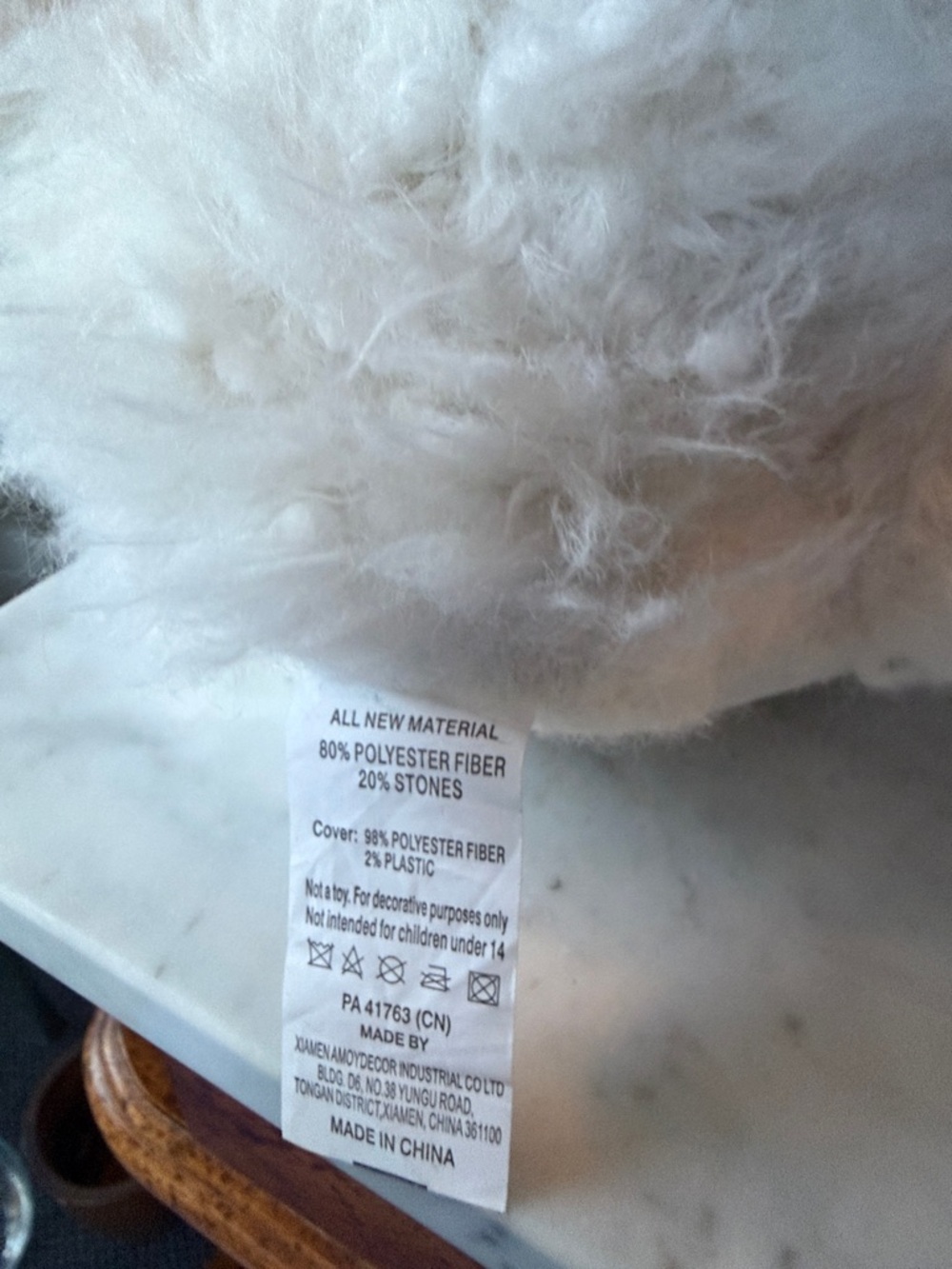 Shelf Chicken White Fuzzy Chicken Weighted - Picture 5 of 6